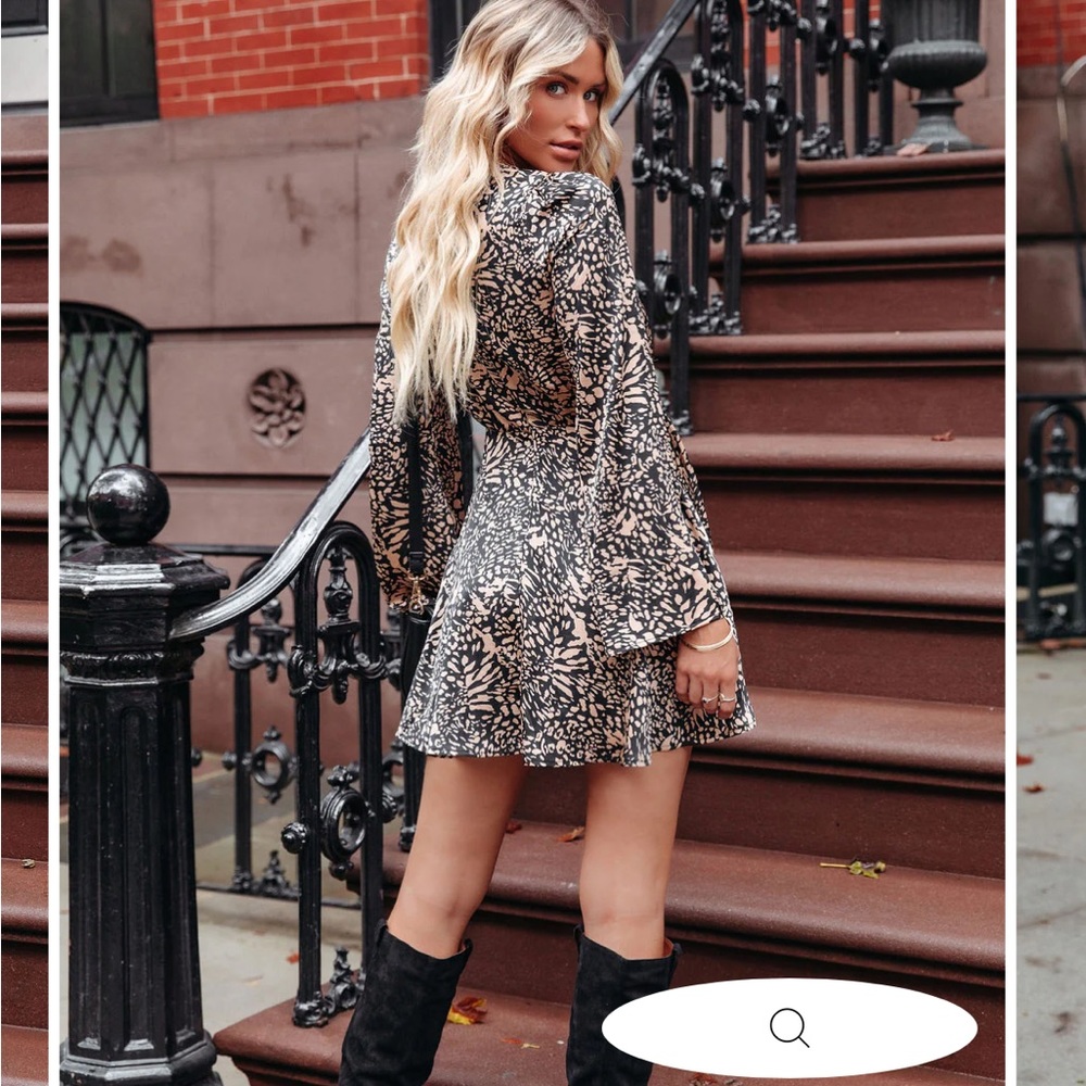 KENZIE PRINTED MINI DRESS - Picture 2 of 4
